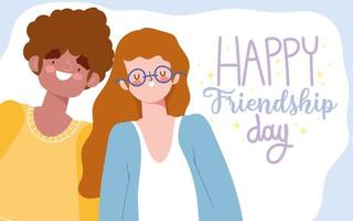 Young people celebrating Friendship Day vector