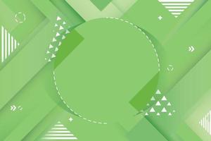 Green Geometric Abstract Element with Triangle Accent  vector