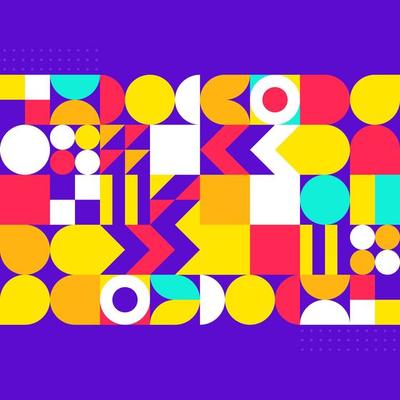 Colourful modern abstract geometric background design