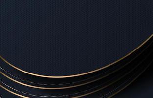 Layers of Black and Gold Lines Background vector