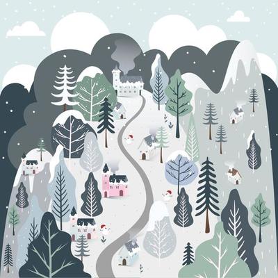 Winter Scenery of The Mountain