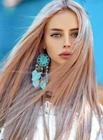 Girl with blonde hair photo