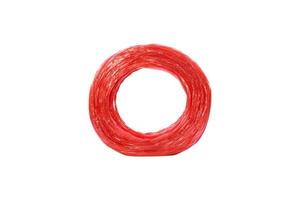 cuerda de plastico rojo foto
