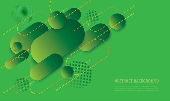 Modern green gradient rounded geometric design