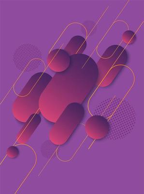 Modern pink and red gradient rounded geometric design