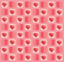 Cute pastel heart pattern vector