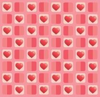 Cute pastel heart pattern vector