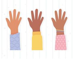 Set of flat-design hands  vector