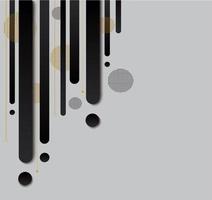 Modern black, gray and gold gradient geometric design vector