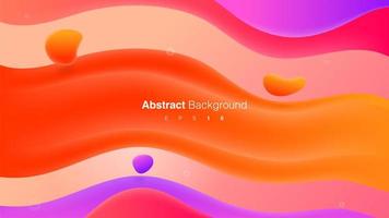 Colorful Gradient Wavy Fluid Shapes Composition Concept vector