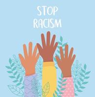 Black lives matter and stop racism awareness campaign vector