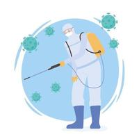 Virus disinfection design vector