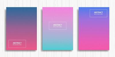 Set of Colorful Gradient Cards vector