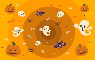 Quirky Halloween E-meeting Background vector