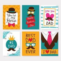 Set of Father's Day Greetings vector