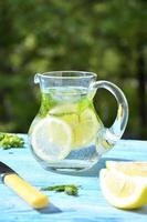 Lemonade in the pitcher. photo