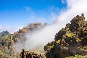 Hiking tail passge - colorful volcanic mountain landscape photo