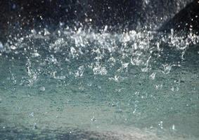 Abstract of Raindrops in Background on Water Surface photo