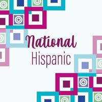 National Hispanic heritage month design vector