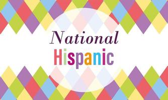 National Hispanic heritage month design vector