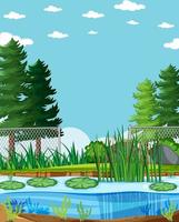 Empty background nature park scene vector