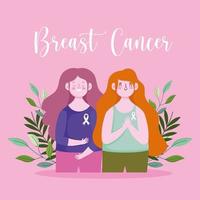 diseño del mes de concientización sobre el cáncer de mama vector