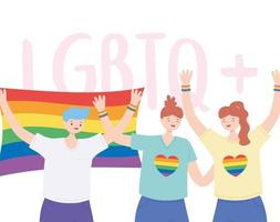 comunidad lgbtq para el desfile del orgullo y la celebración vector