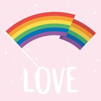 Rainbow flag for LGBTQ love celebration vector