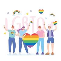 comunidad lgbtq para el desfile del orgullo y la celebración vector