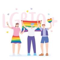 comunidad lgbtq para el desfile del orgullo y la celebración vector