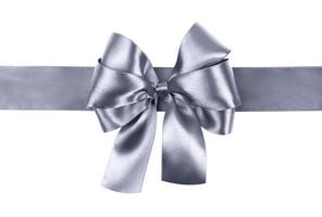 grey blue bow photo made from silk