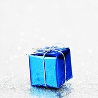 Blue holiday gift photo