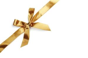A shiny golden ribbon tied up in a bow