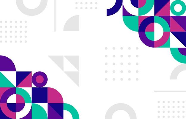 Abstract Colorful Flat Geometric Background
