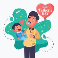 Father's Day with a Dad Using a Pacifier vector