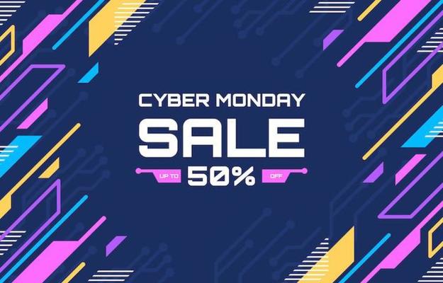 Colorful Technology Cyber Monday Sale Background