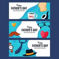 Set of Father's Day Banner vector