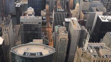Zeitraffer-Luftbildnachtansicht von Chicago video