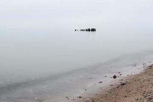 Baltic Sea and foggy morning photo