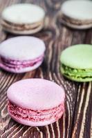 macaroon on a wooden table