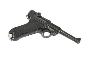 Luger P08 handgun isolated