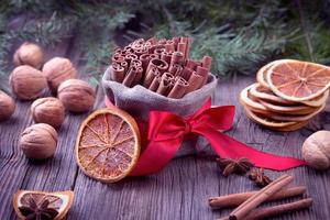 Traditional christmas spices photo