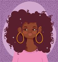 African American young woman portrait vector