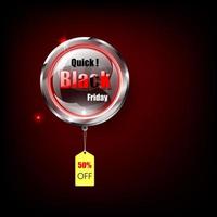 Black Friday red gradient banner for advertising vector