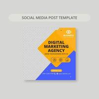 Purple and orange business social media post banner vector