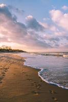 Sunset on the Baltic seashore photo