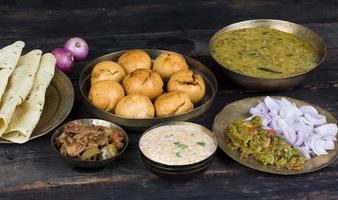 Indian cuisine Dal Baati photo