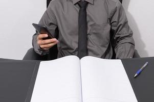 Businessman at his desk photo