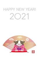 2021 año del buey tarjeta de felicitación de año nuevo