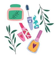 Make-up and beauty products design vector